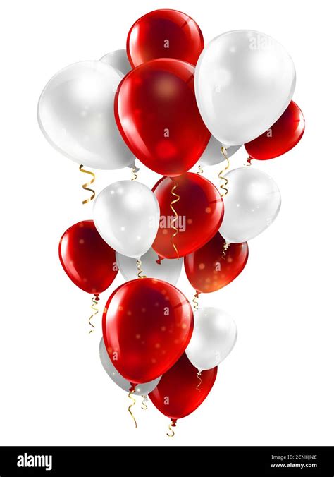 red & white balloons